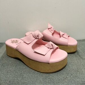 Sam & Libby Indie Double Bow Platform Sandals Size 8